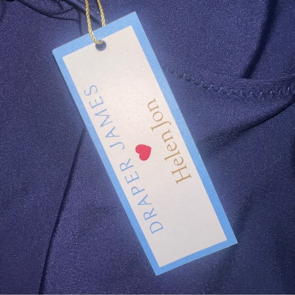 NWT Draper James x Helen Jon Collab Sisterhood Nassau Blue One-Piece Swimsuit M - Picture 5 of 8